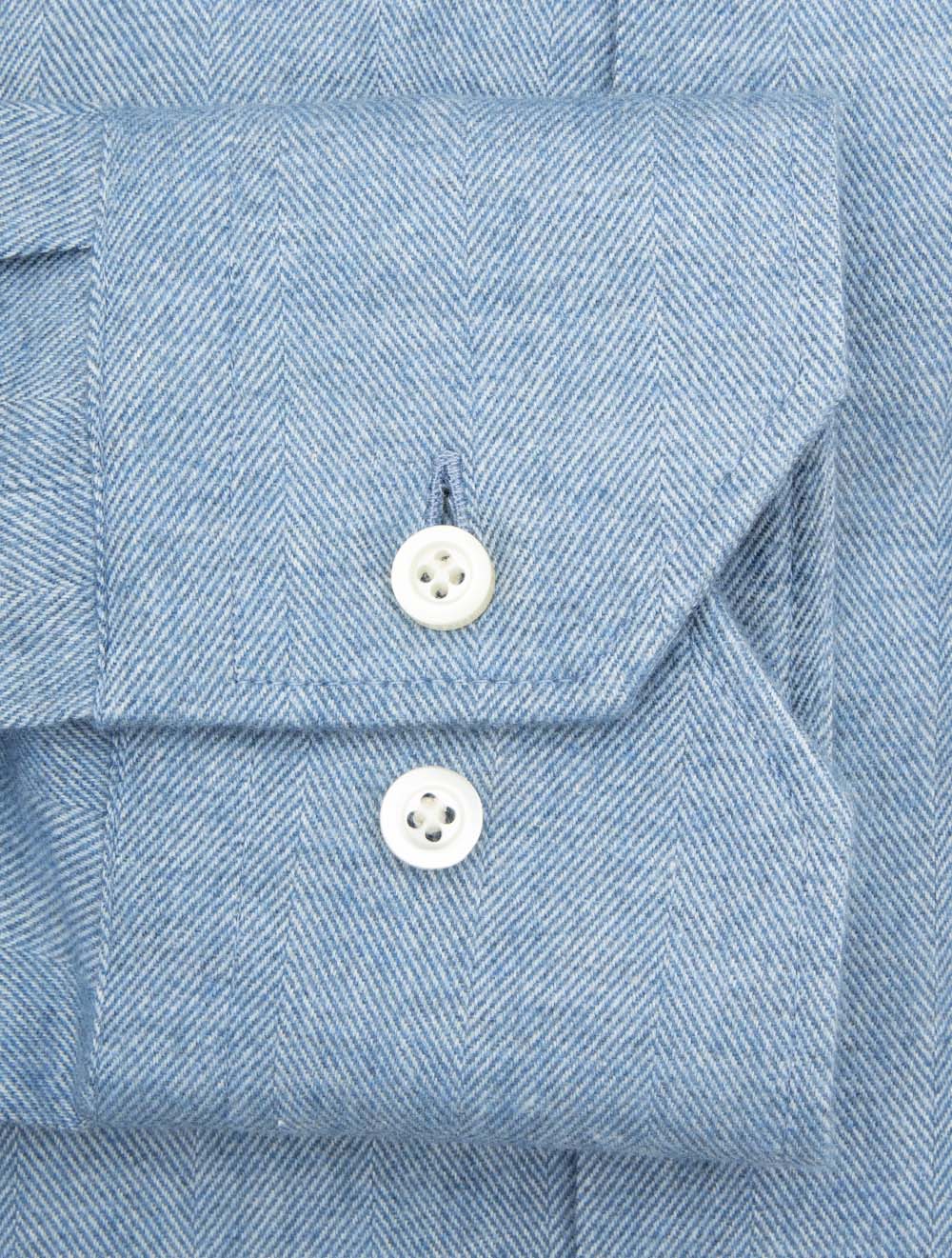 Herringbone Casual Shirt Blue