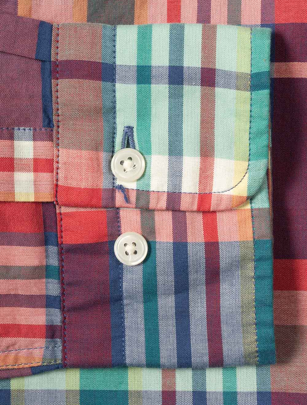Madras Check Shirt Rose Red