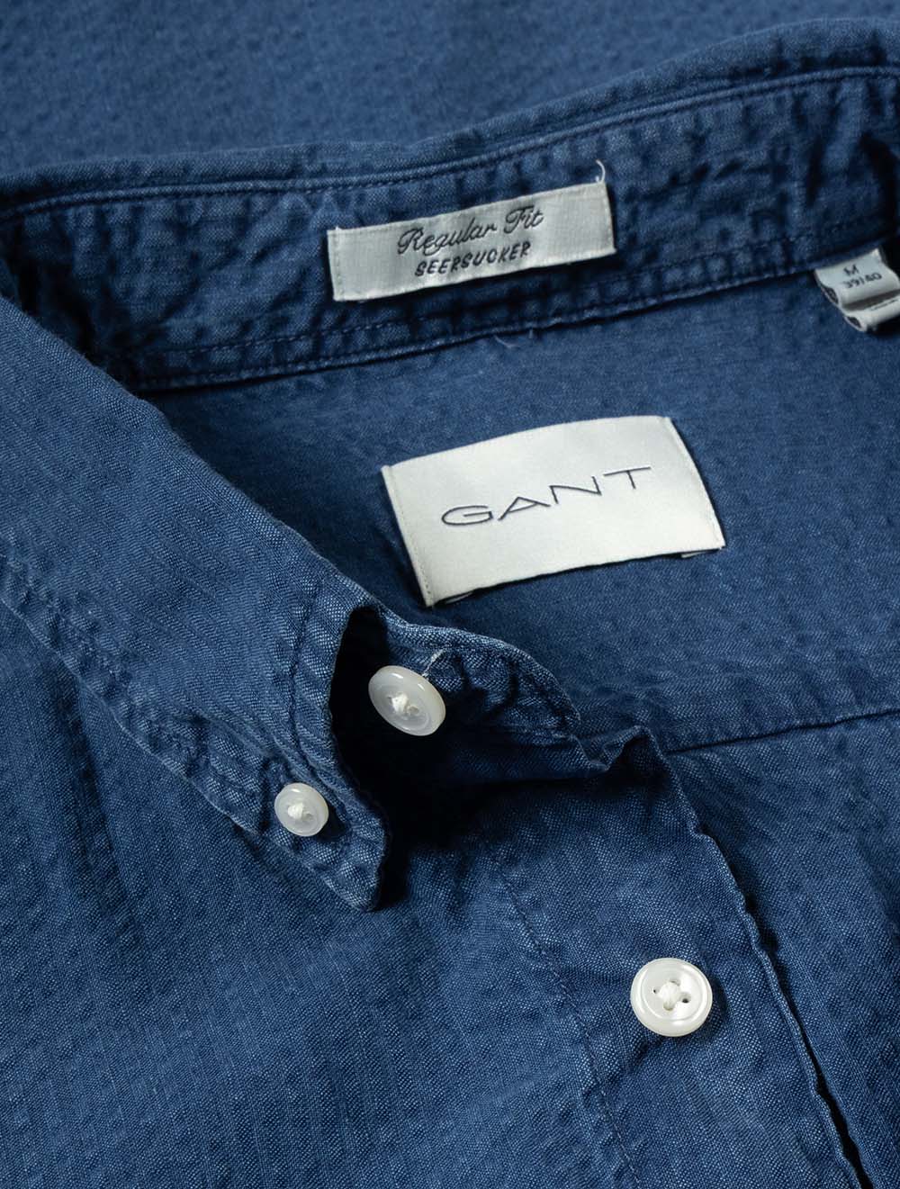 Indigo Seersucker Shirt Dark Indigo