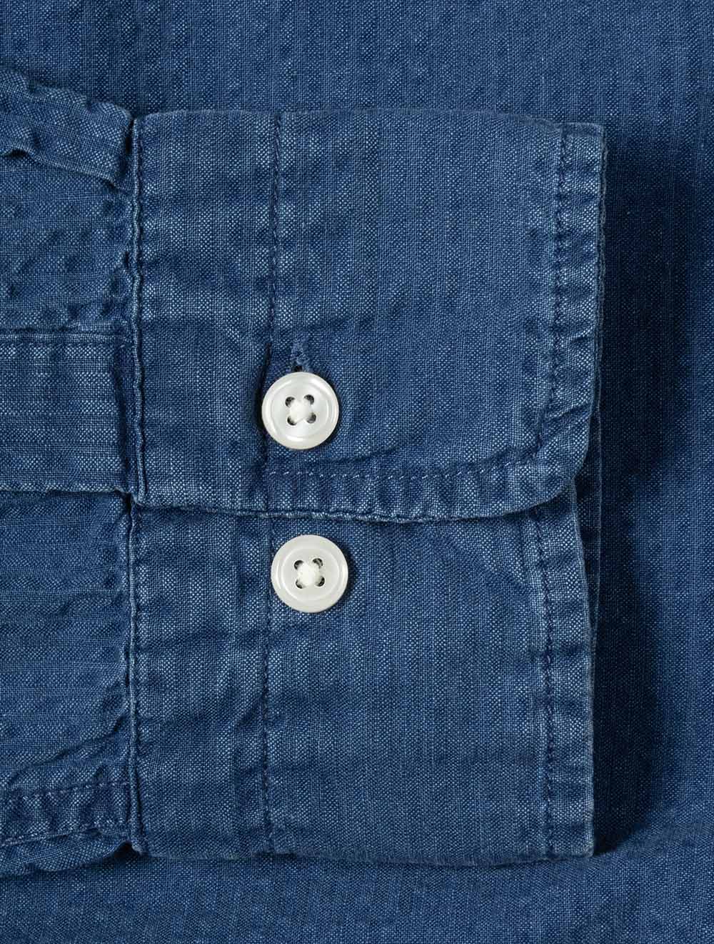 Indigo Seersucker Shirt Dark Indigo