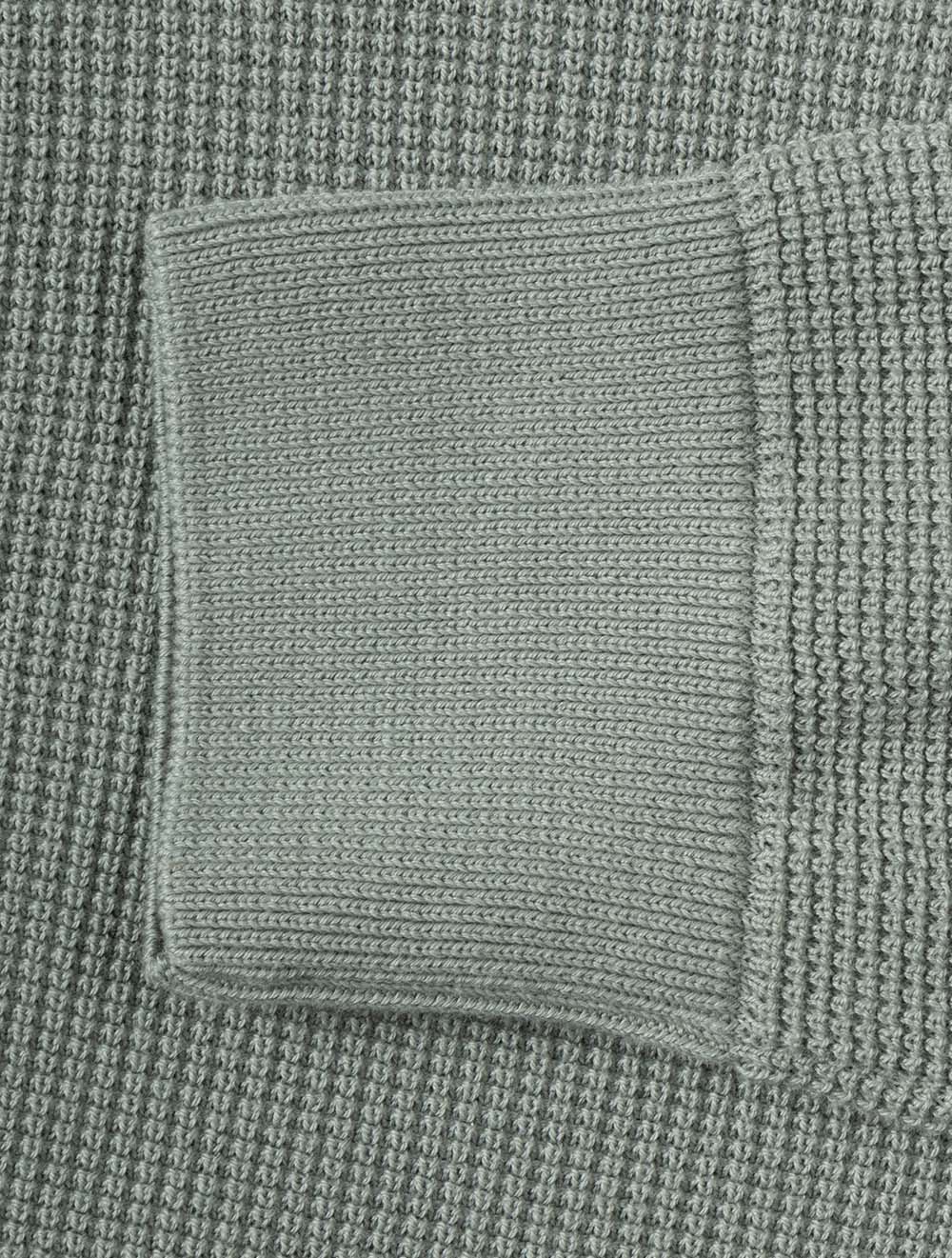 Micro Textured Cotton Half Zip Ceramic Grey