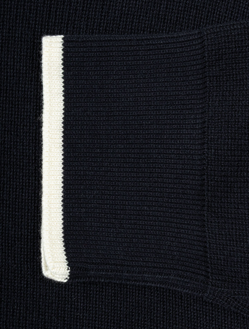 Cotton Rib Half Zip Evening Blue