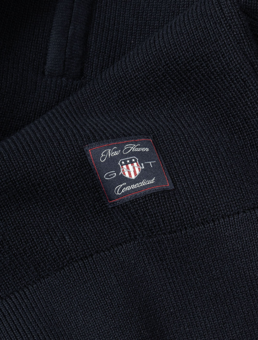 Cotton Rib Half Zip Evening Blue