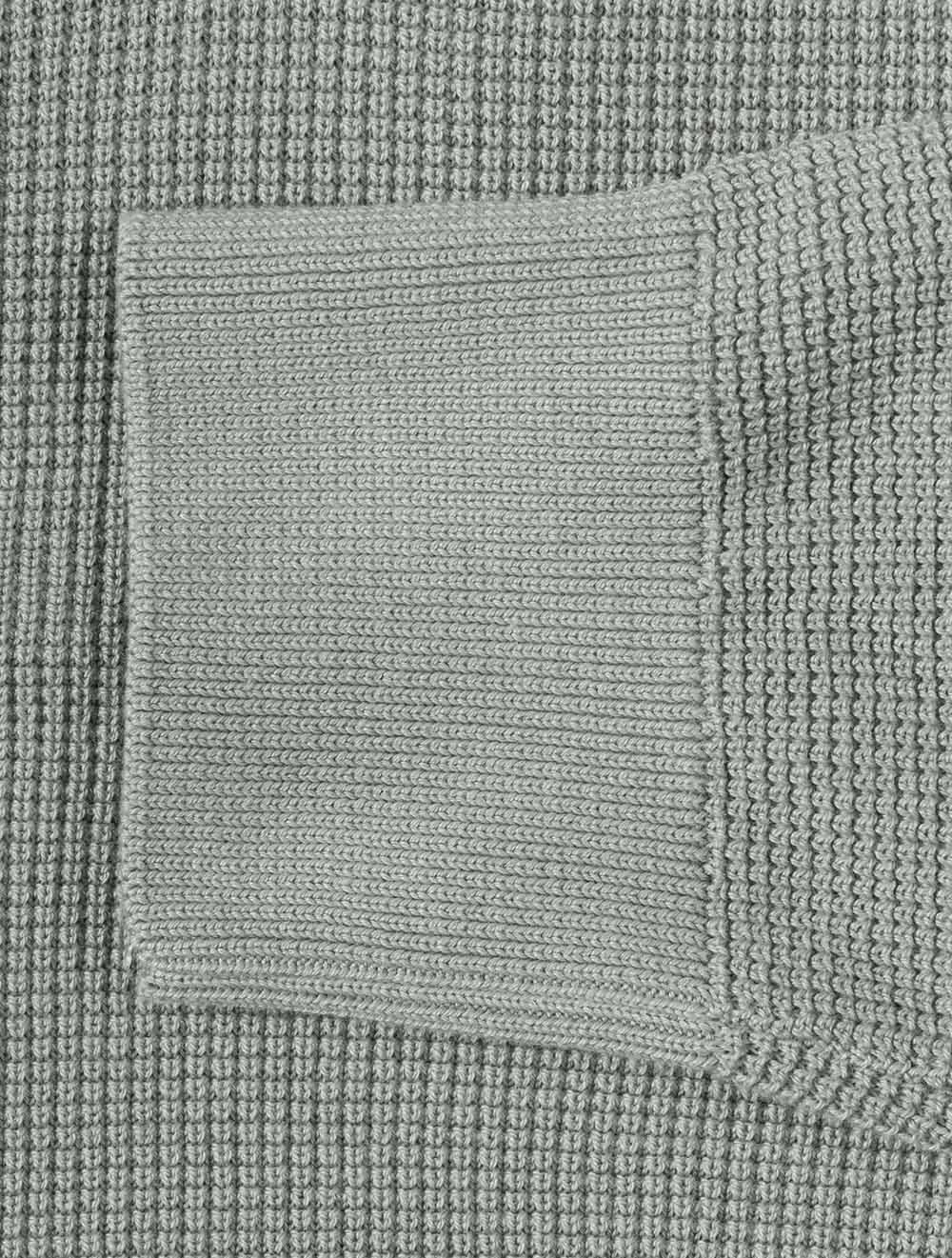 Micro Textured Cotton Crew Neck Ceramic Grey