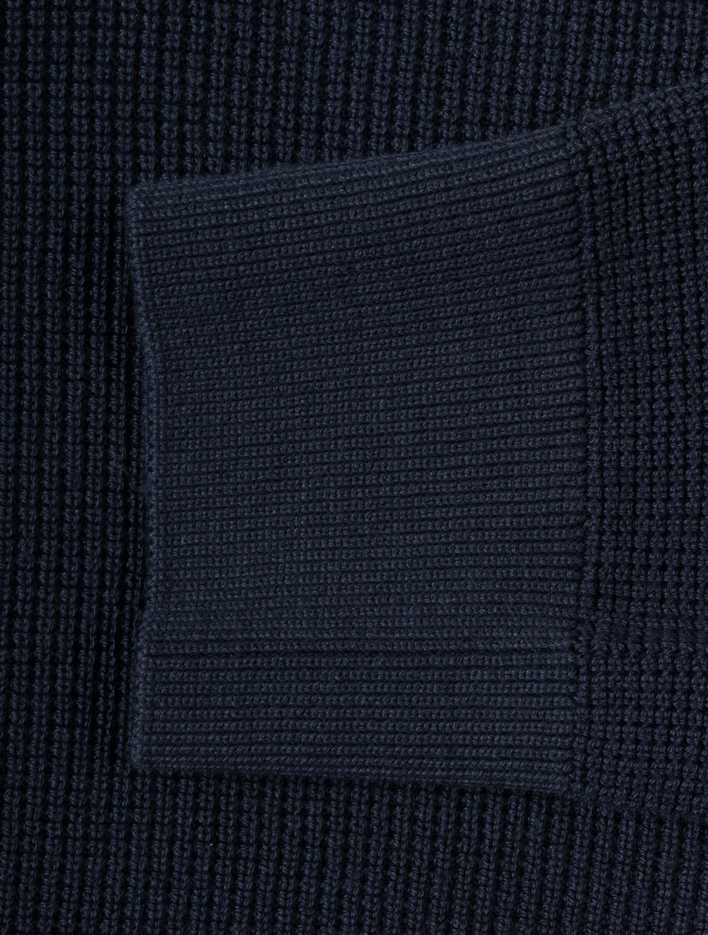 Micro Textured Cotton Crew Neck Evening Blue