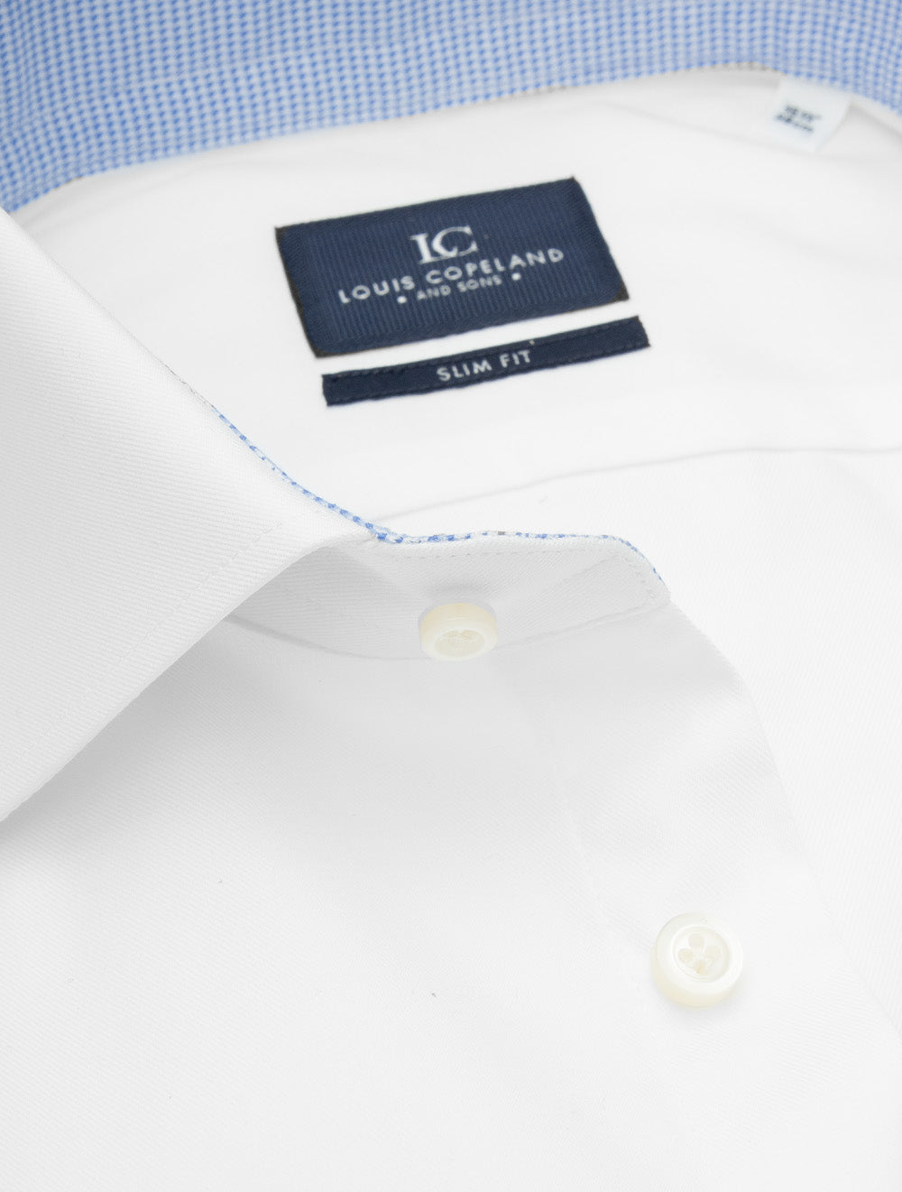 Slim Plain Shirt with Inlay White