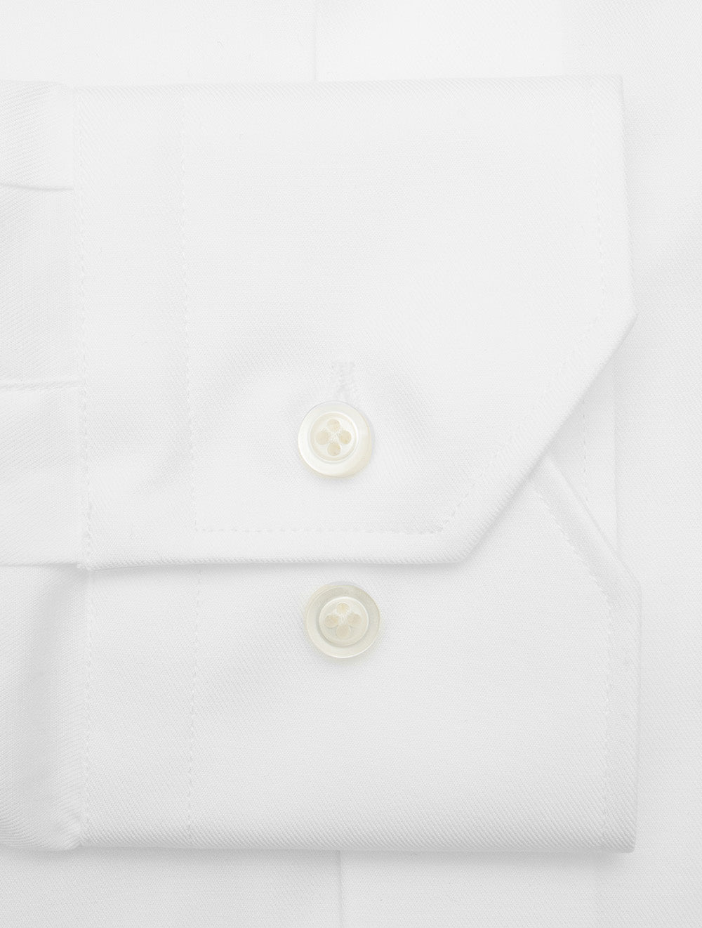 Slim Plain Shirt with Inlay White