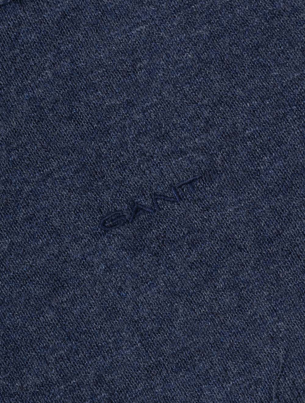 Slub Cotton Linen Polo Dark Indigo Melange