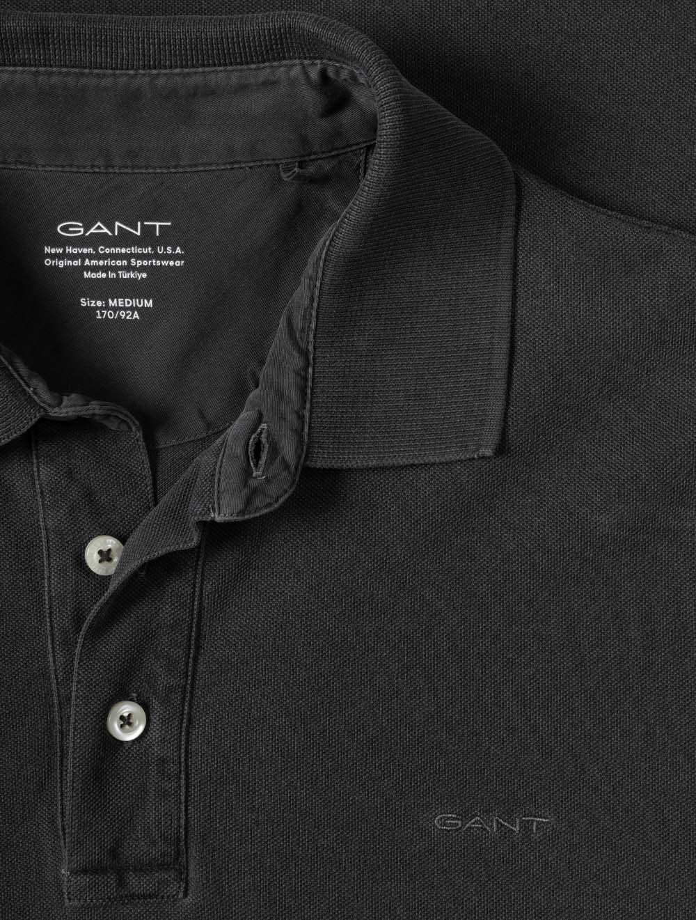 Sunfaded Short Sleeve Polo Black