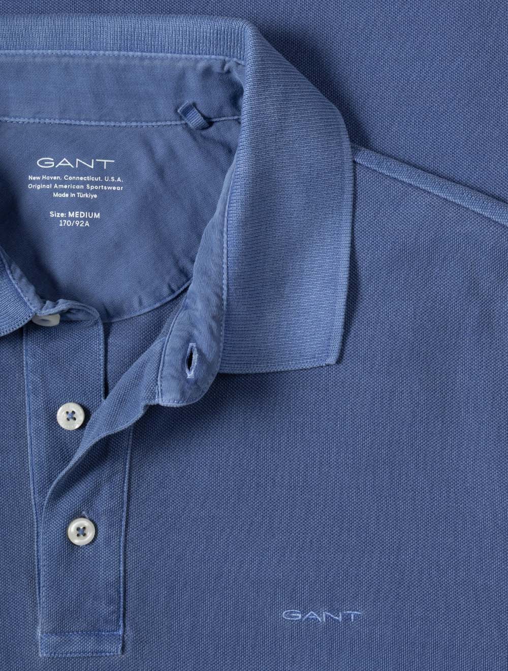 Sunfaded Short Sleeve Polo Vintage Blue