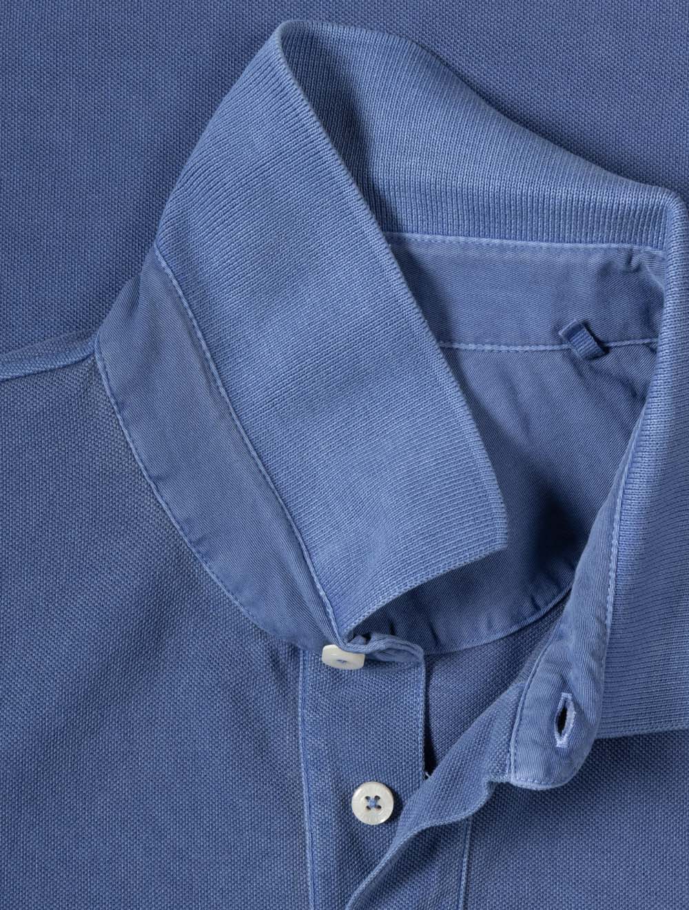 Sunfaded Short Sleeve Polo Vintage Blue