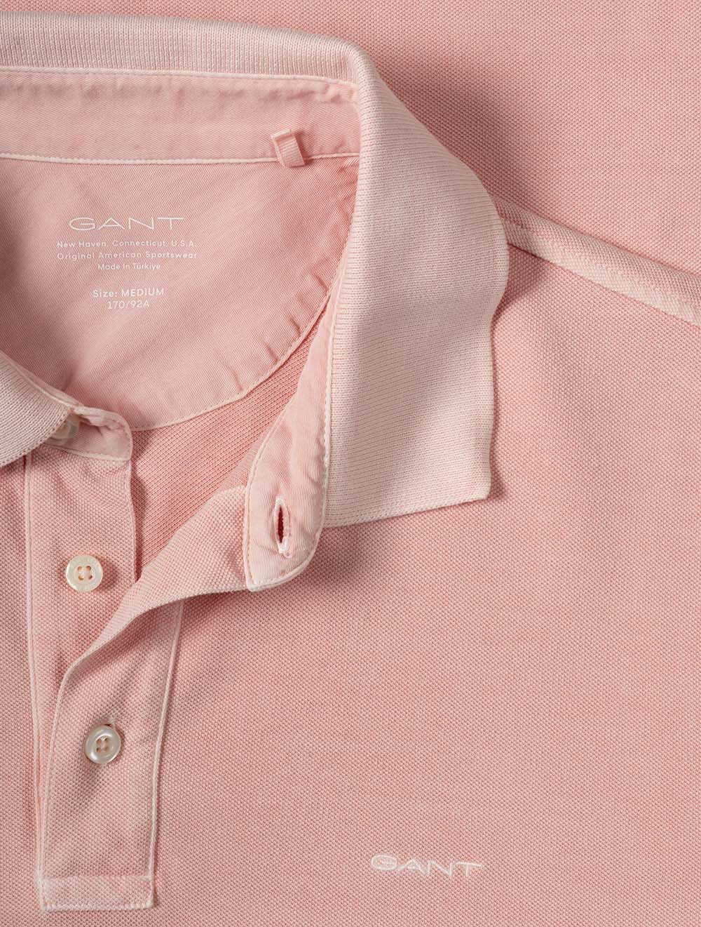 Sunfaded Short Sleeve Polo Bubblegum Pink