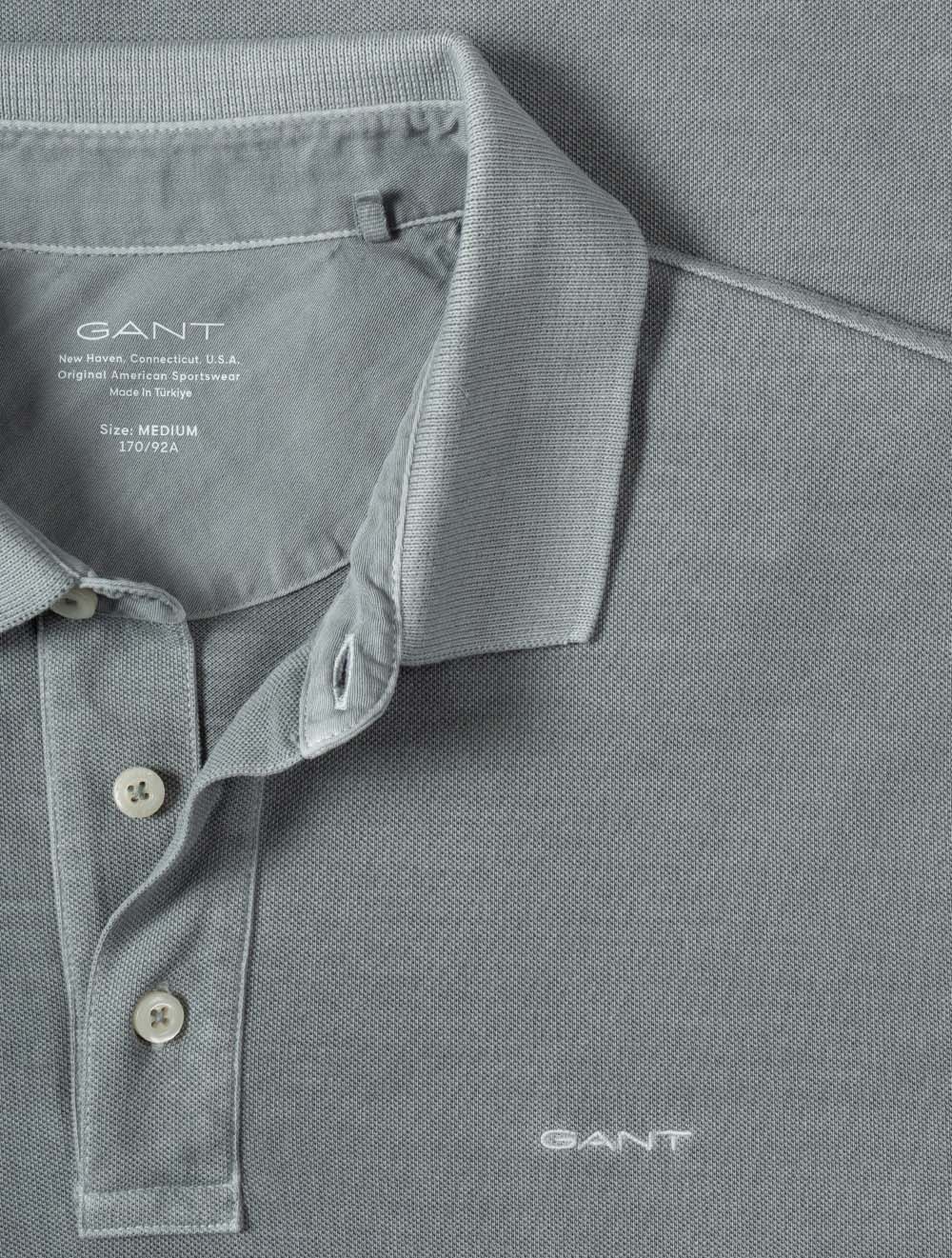 Sunfaded Short Sleeve Polo Ceramic Grey