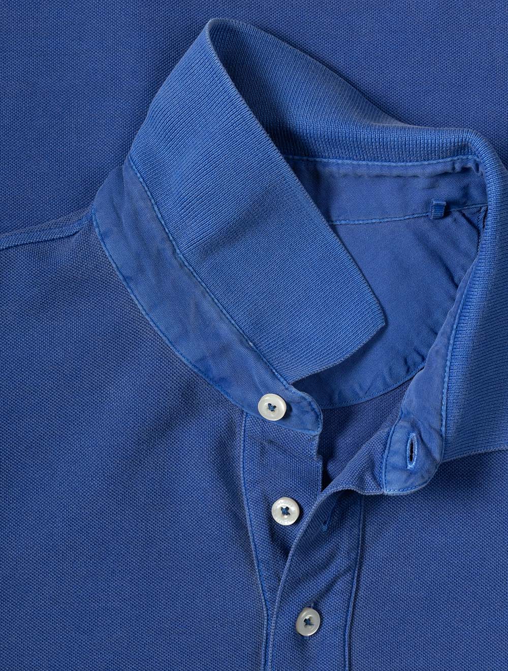 Sunfaded Short Sleeve Polo Royal Blue