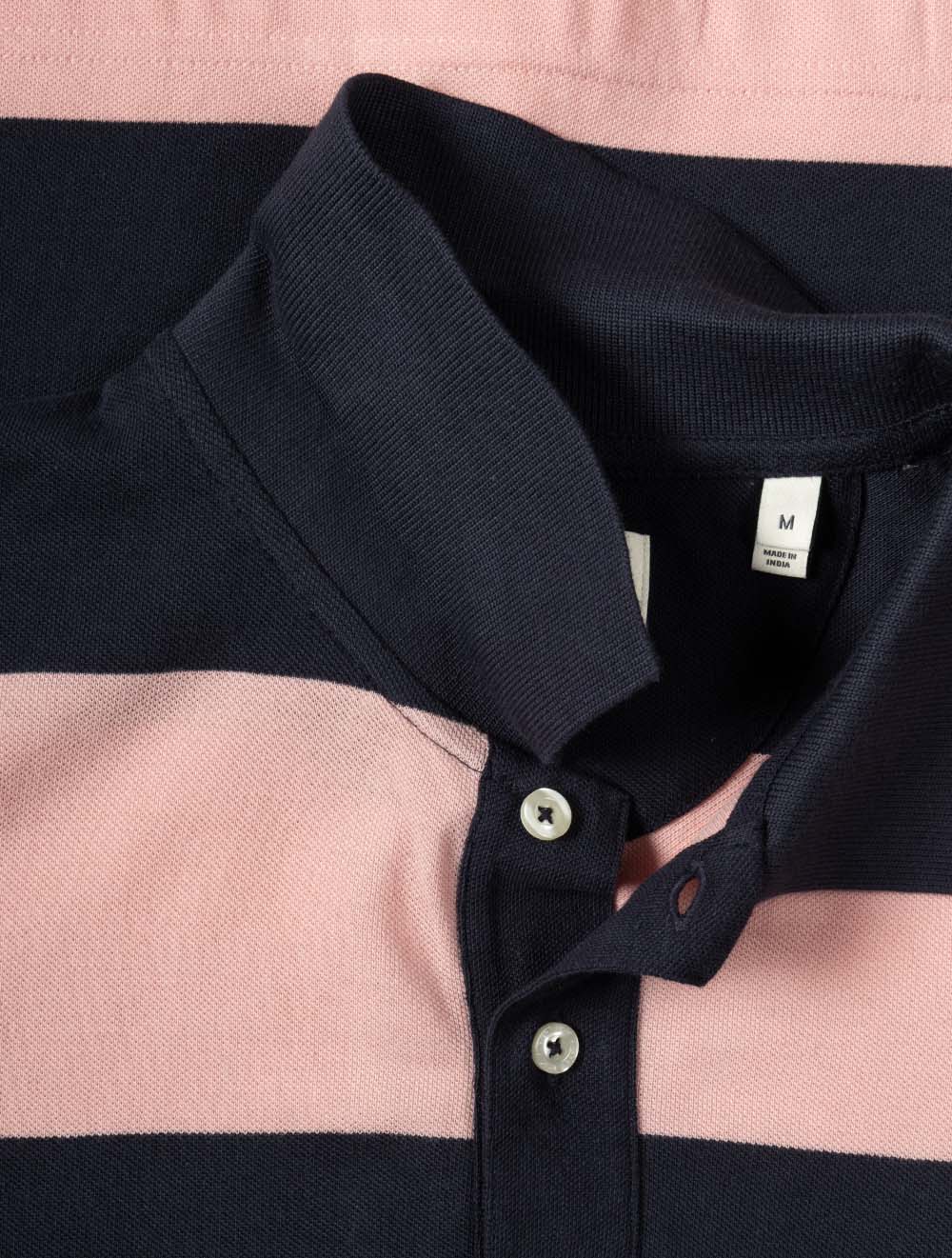 Block Stripe Polo Bubbelgum Pink