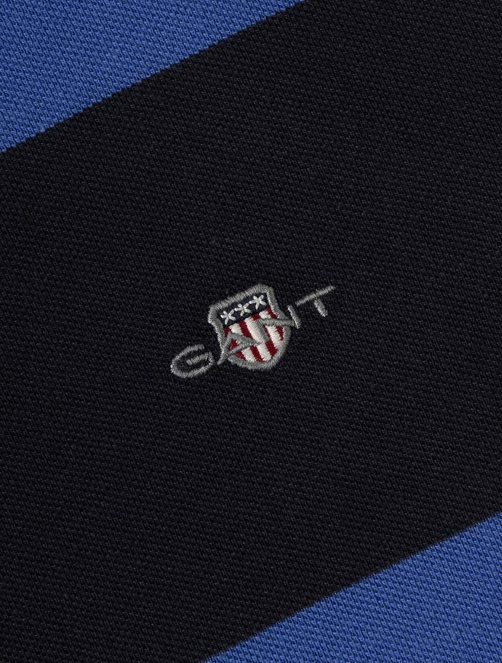 Block Stripe Polo Royal Blue