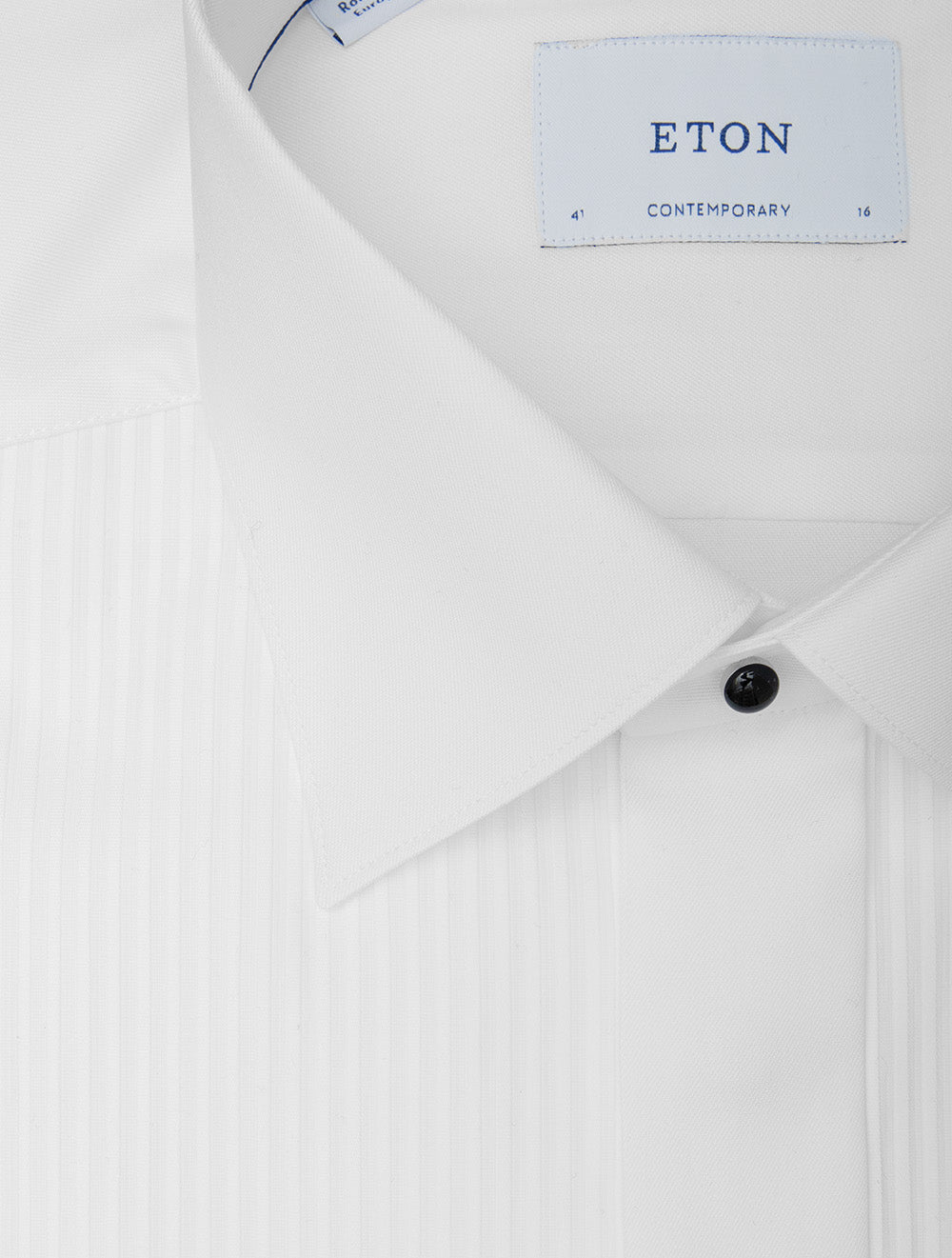 Contemporary Fit Plisse Fly Front Dress Shirt White