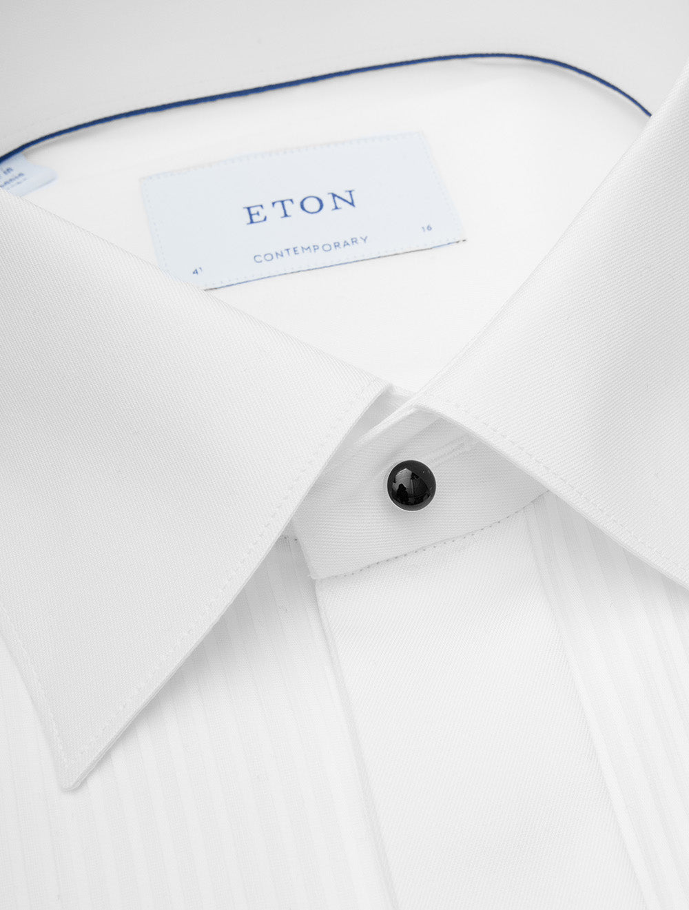 Contemporary Fit Plisse Fly Front Dress Shirt White