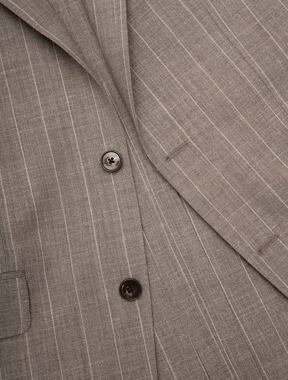 Stripe 2-Piece Suit Brown