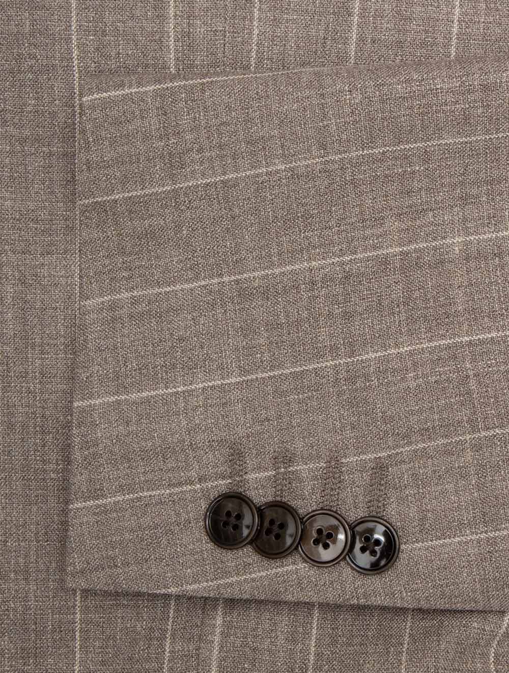 Stripe 2-Piece Suit Brown