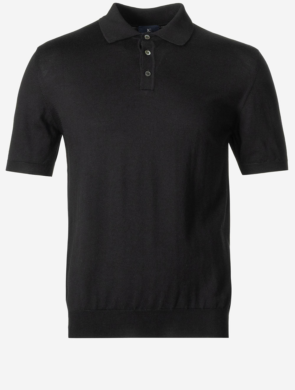 Short Sleeve Tennis Polo Black