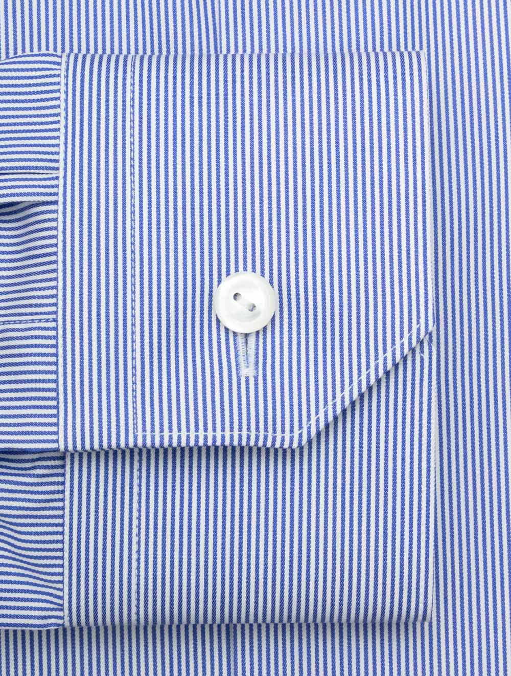 Contemporary Fine Striped Shirt Blue