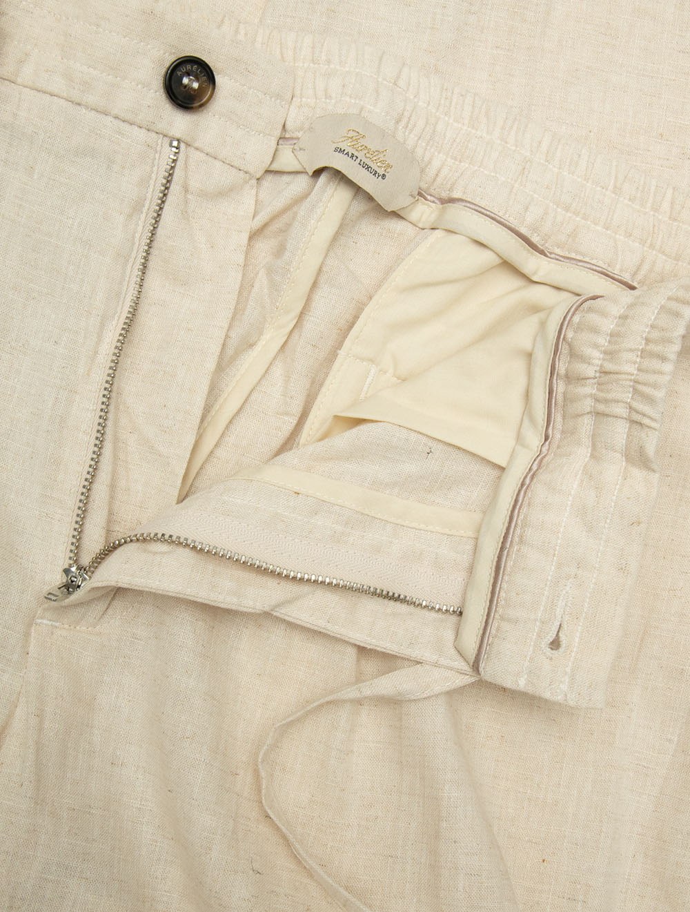 Casual Linen Trousers Beige
