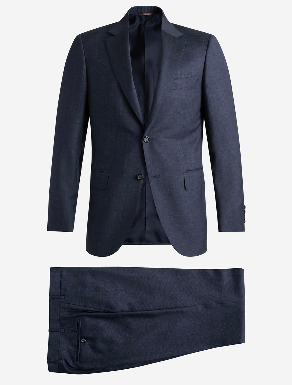 COSTUME À CARREAUX CANALI - Bleu