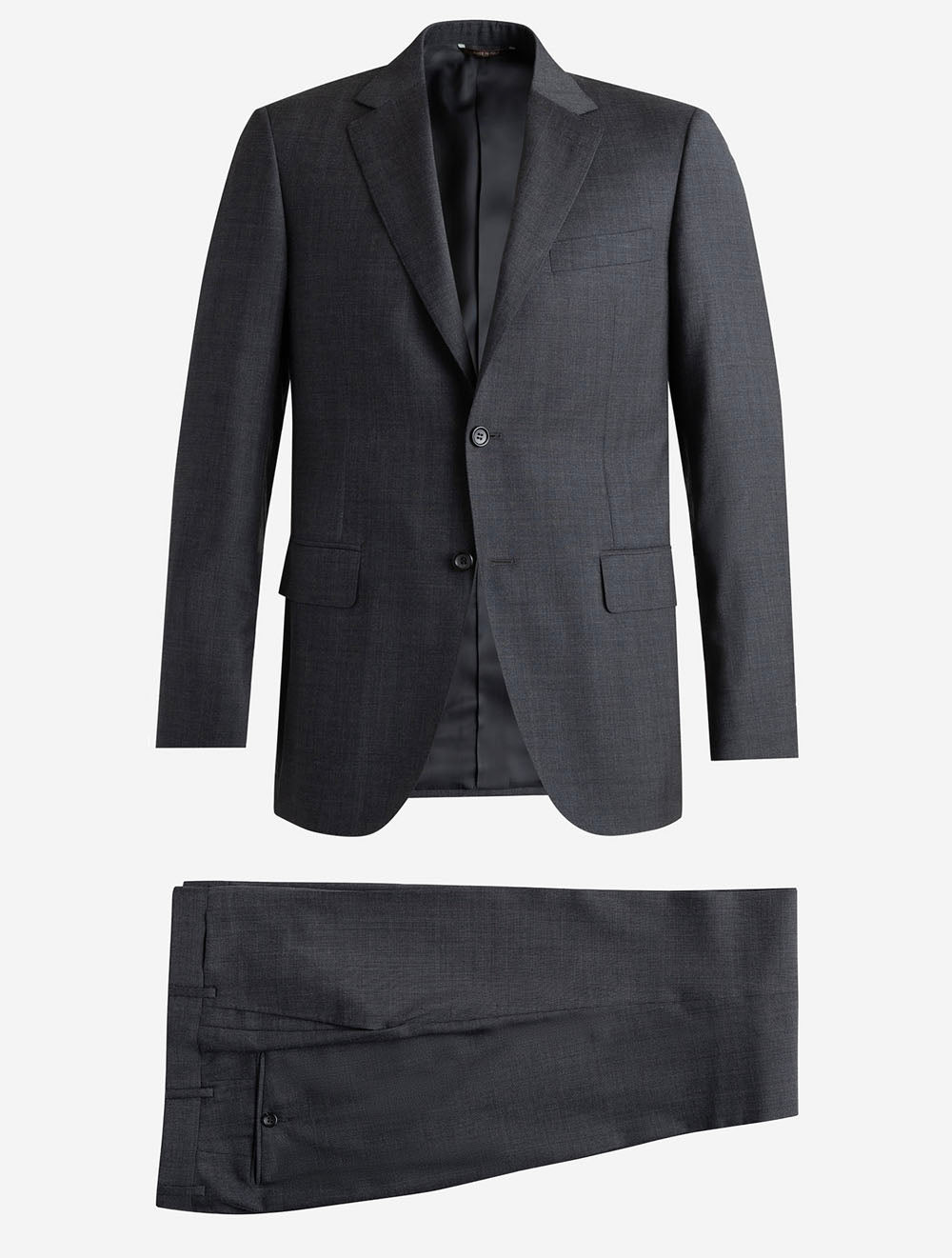 Plaid Check Suit Dark Grey