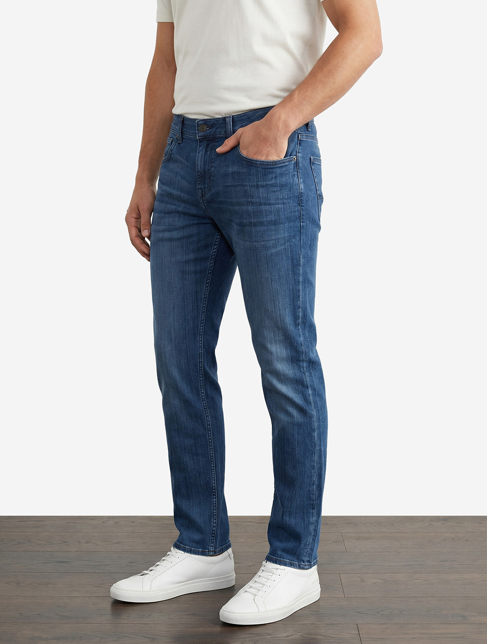 Slimmy Luxe Performance Plus Jeans Mid Blue