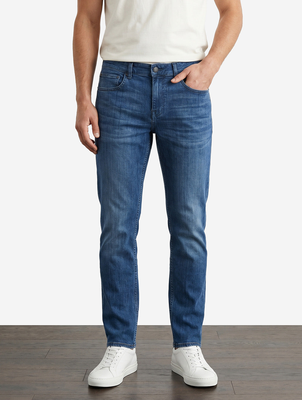 Slimmy Luxe Performance Plus Jeans Mid Blue