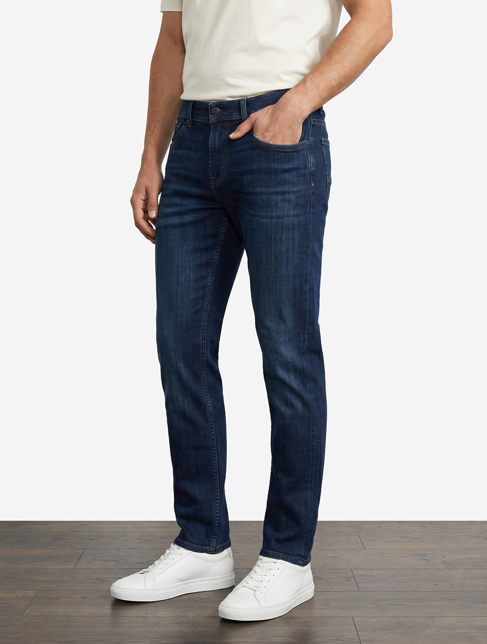 Slimmy Tapered Luxe Performance Plus Jeans Deep Blue
