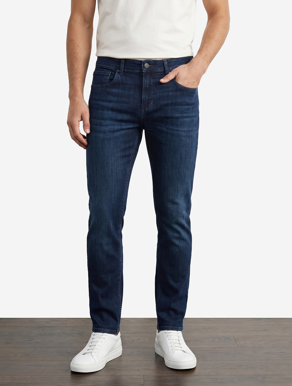 Slimmy Tapered Luxe Performance Plus Jeans Deep Blue