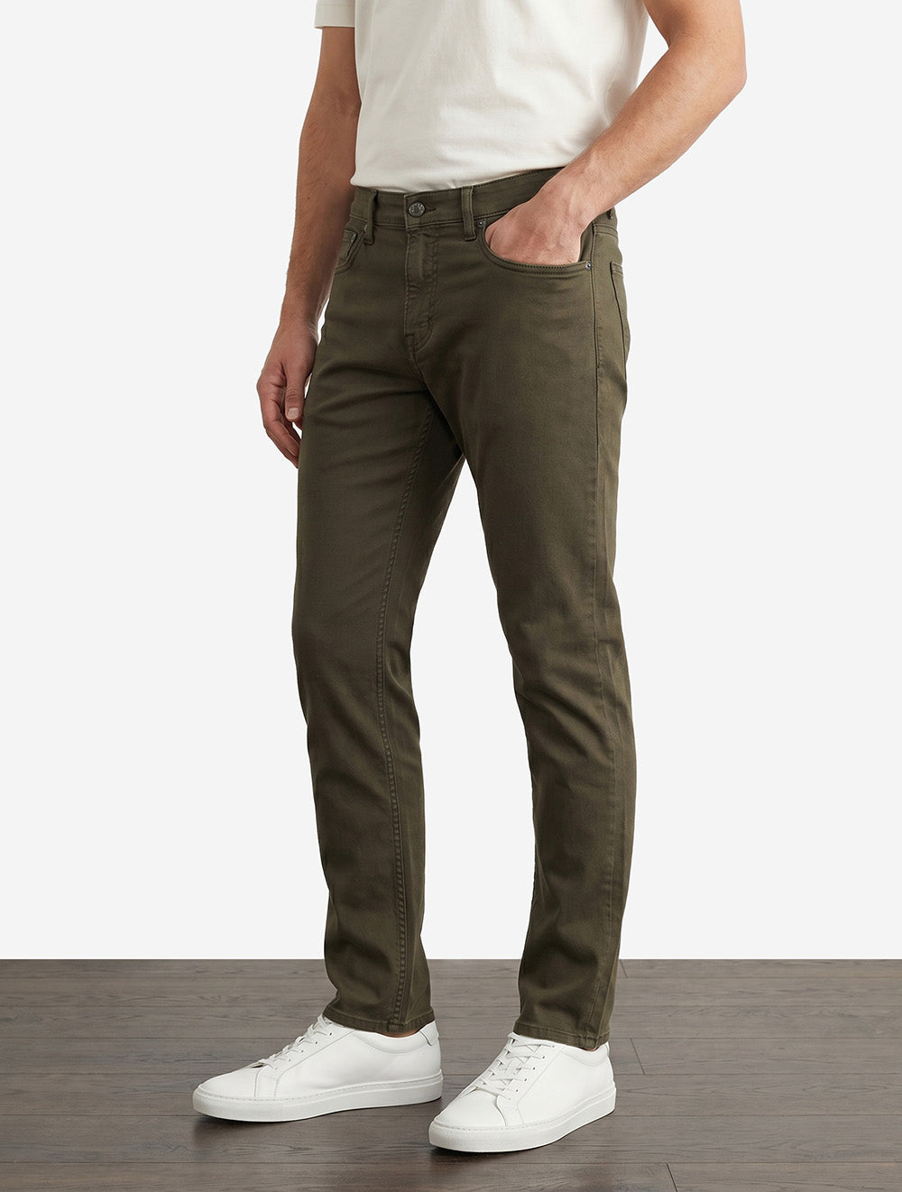 Luxe Performance Plus Slimmy Jeans Dark Olive