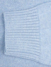 Casual Cotton Half Zip Light Blue Melange