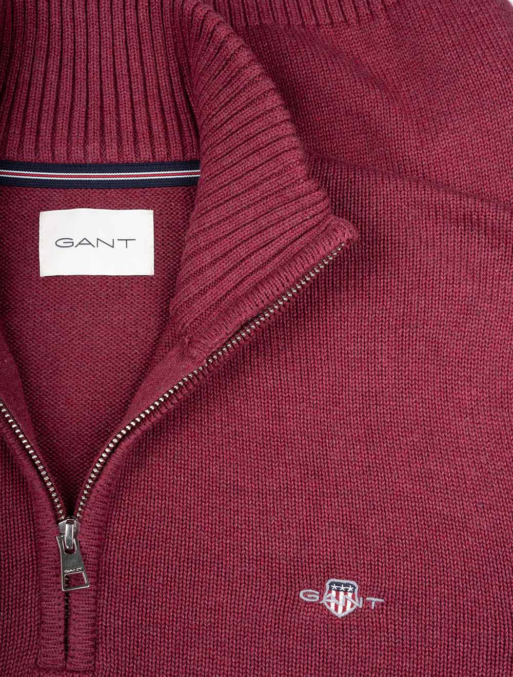 Gant Casual Cotton Half Zip Plumped Red AI3