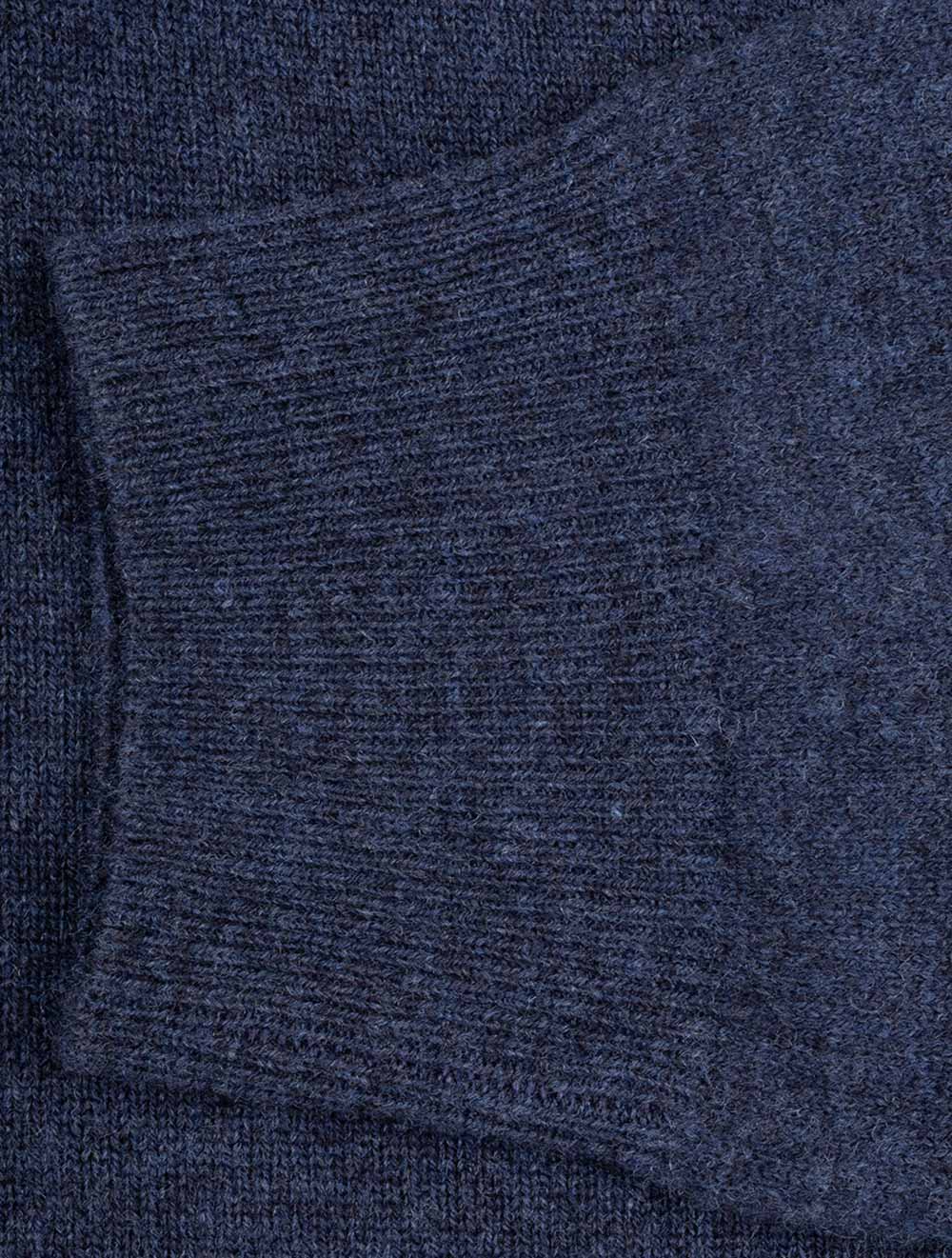 Gant Superfine Lambswool Half Zip Dark Navy Melange AI5