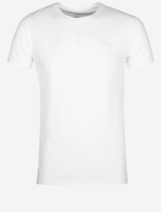 GANT Crew Neck T-Shirt 2 Pack White