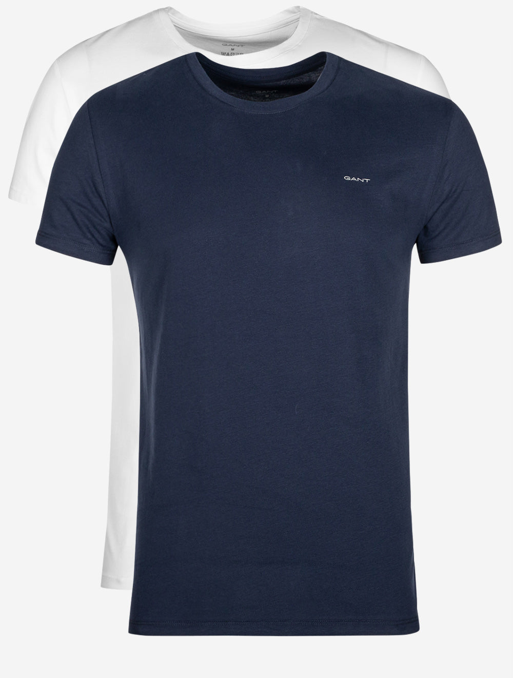 Gant Crew Neck T-Shirt 2 Pack Navy White MI