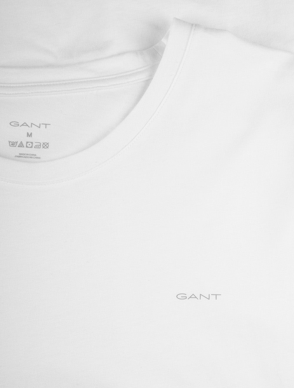Gant Crew Neck T-Shirt 2 Pack Navy White AI1