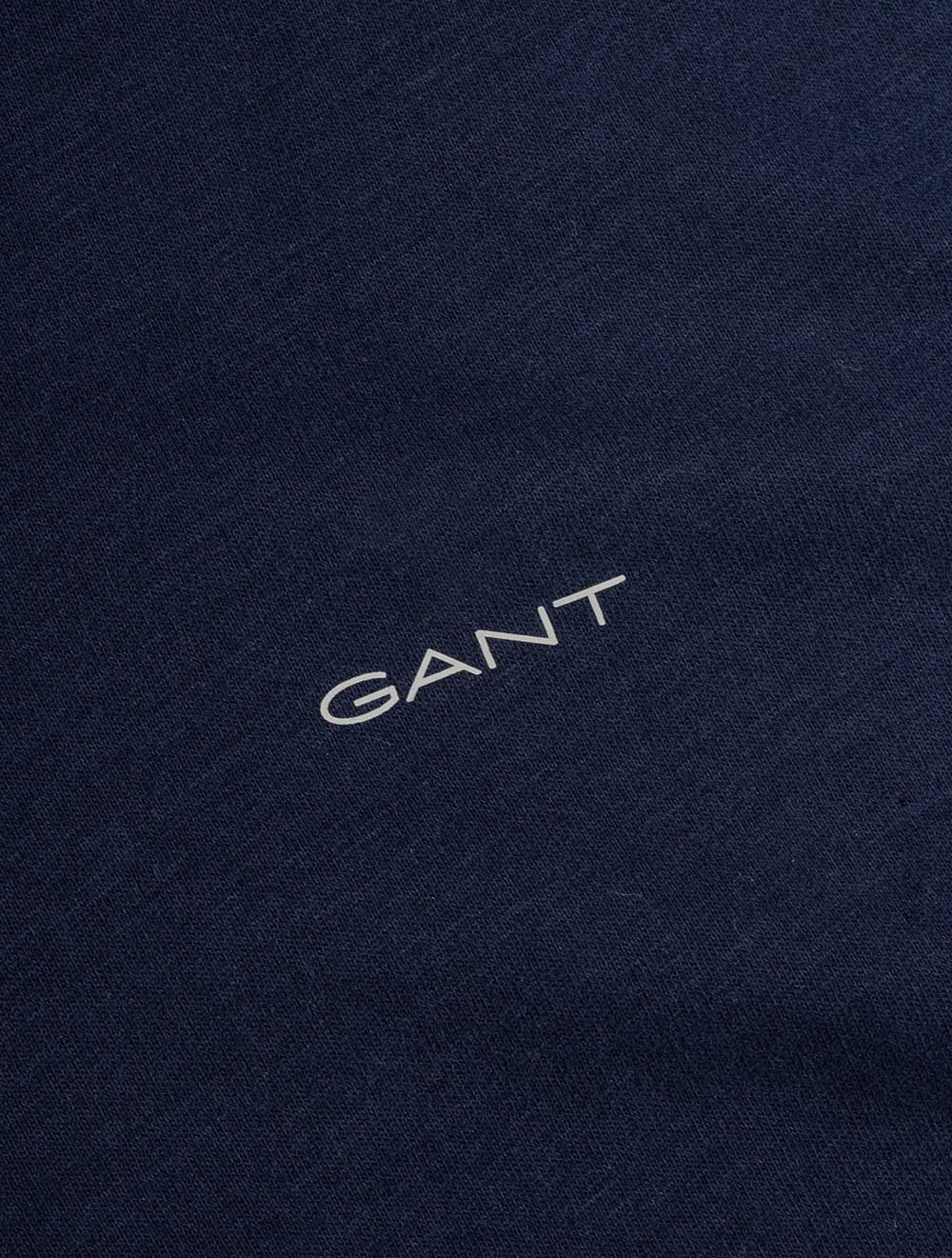 Gant Crew Neck T-Shirt 2 Pack Navy White AI4