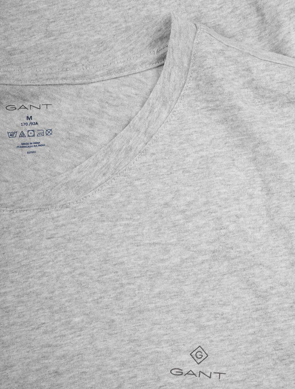 2 Pack Crew Neck T-Shirts Navy Grey White