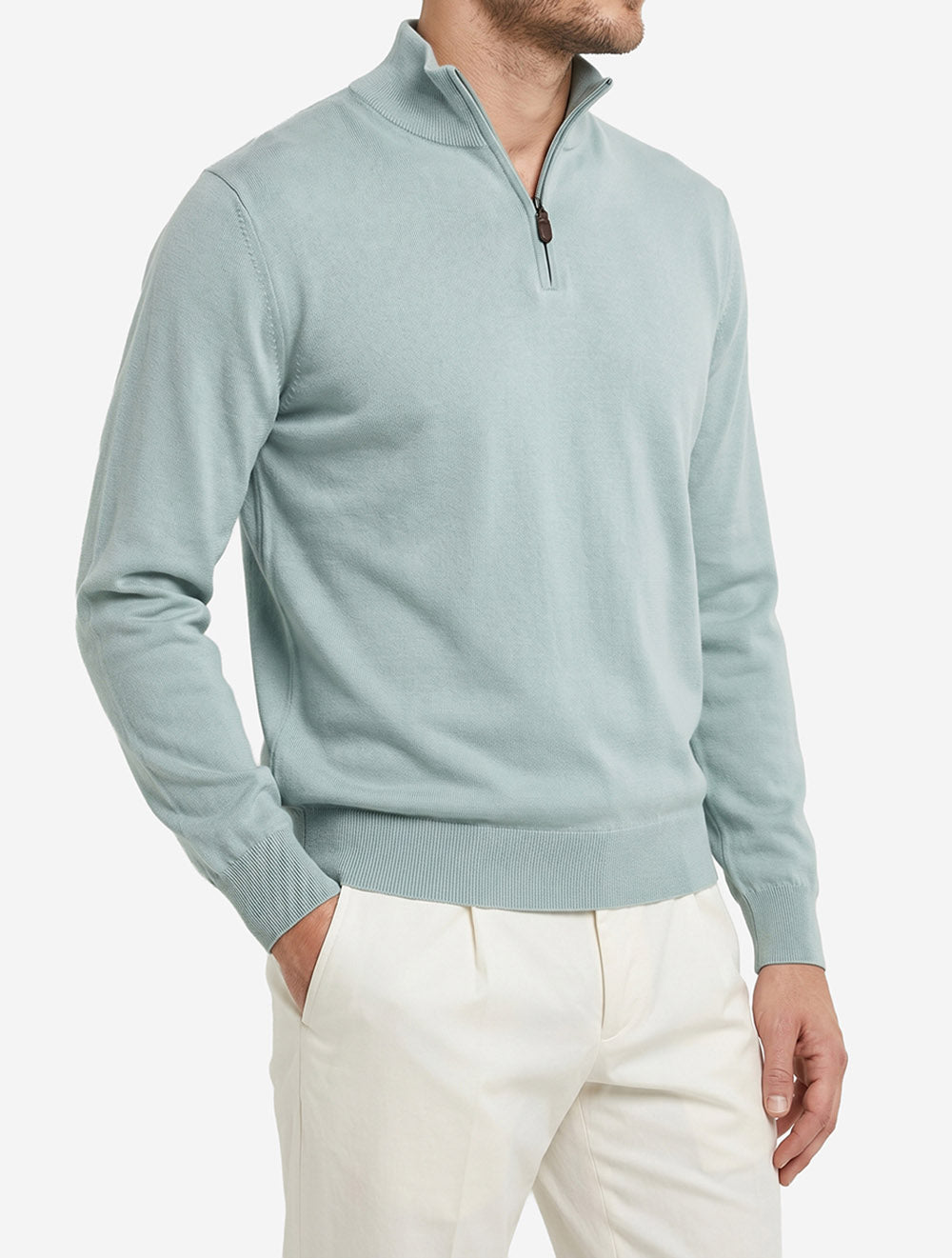 Canali Pure Wool HZ Knit-Green