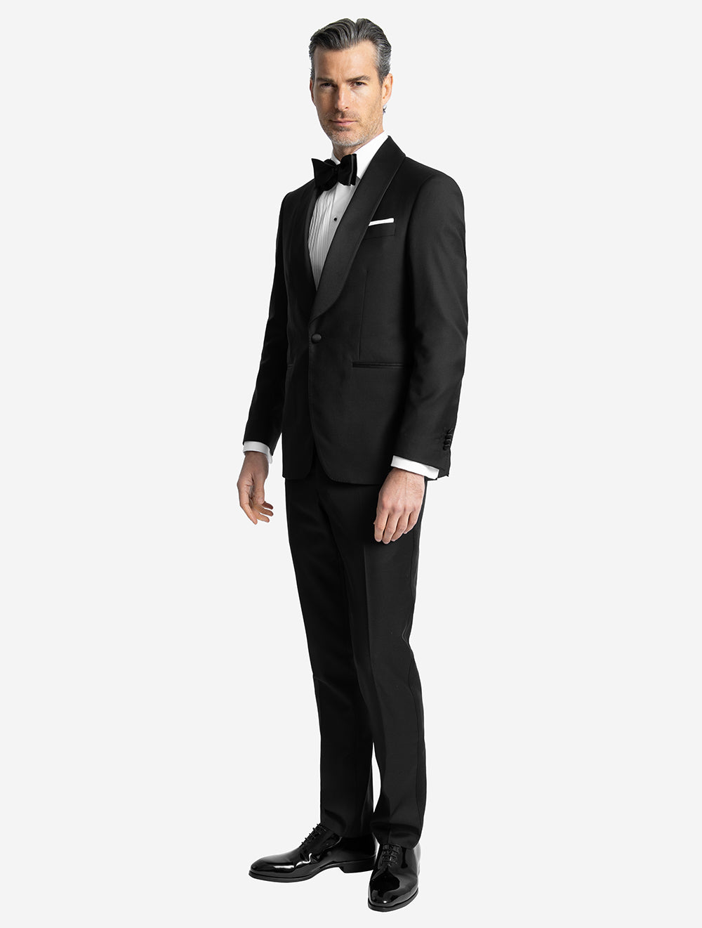 Shawl Lapel Dress Suit Black