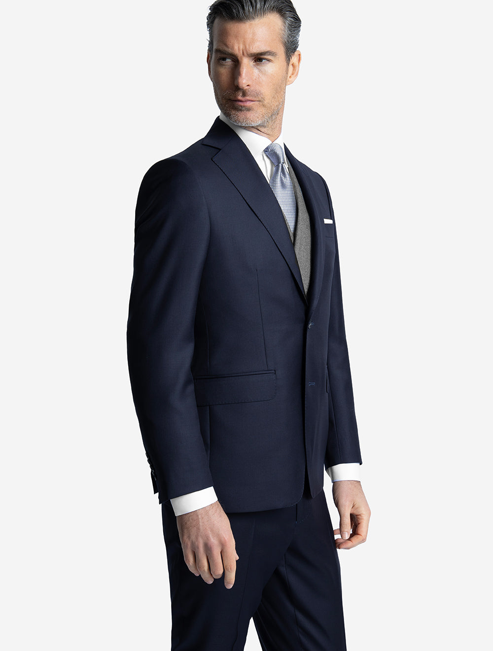 Plain 2-Piece Suit Navy