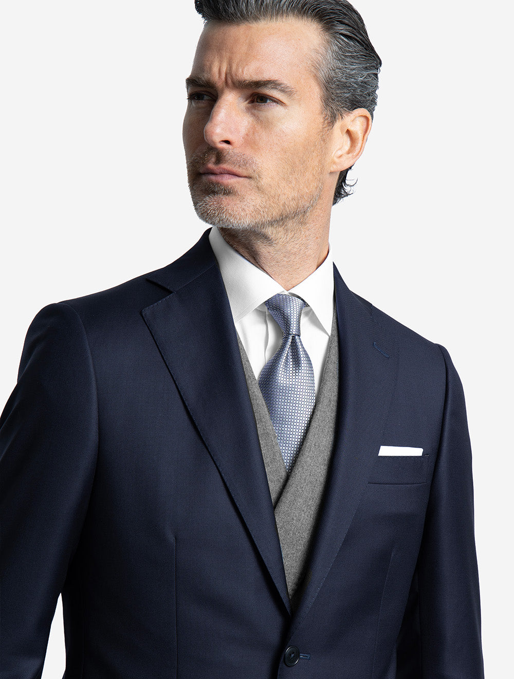 Plain 2-Piece Suit Navy