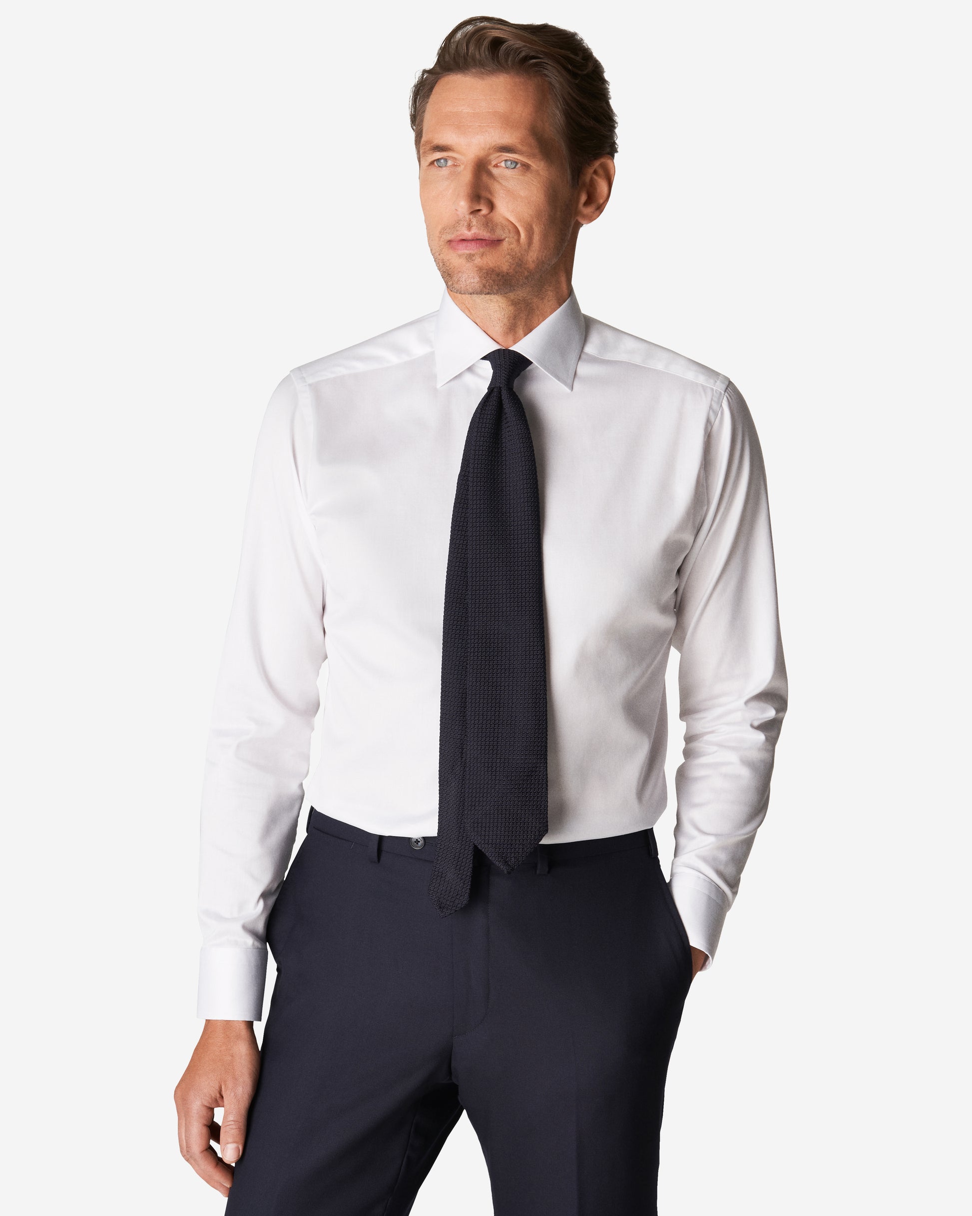 Slim Fit Single Cuff Shirt White