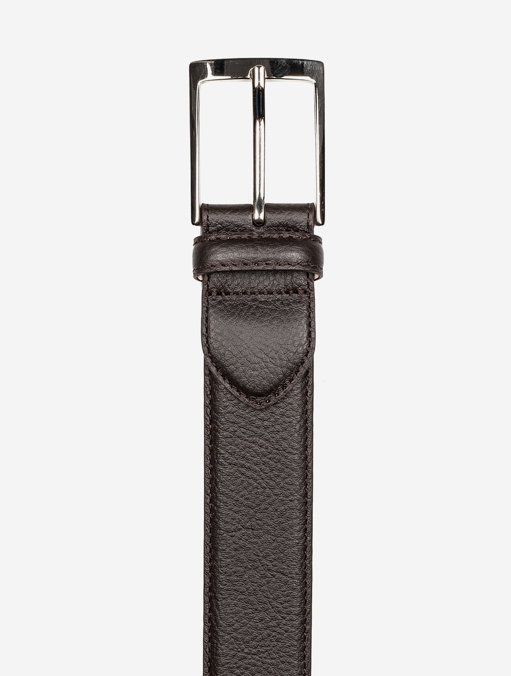 Textured Leather Belt Brown