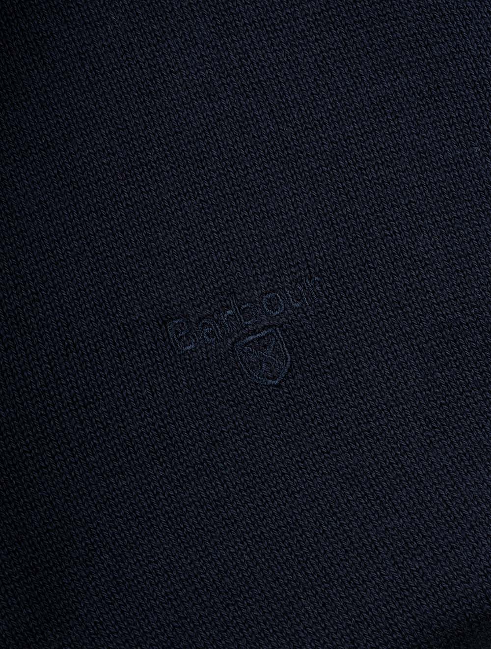 Barbour Pima Cotton Half Zip Navy AI5