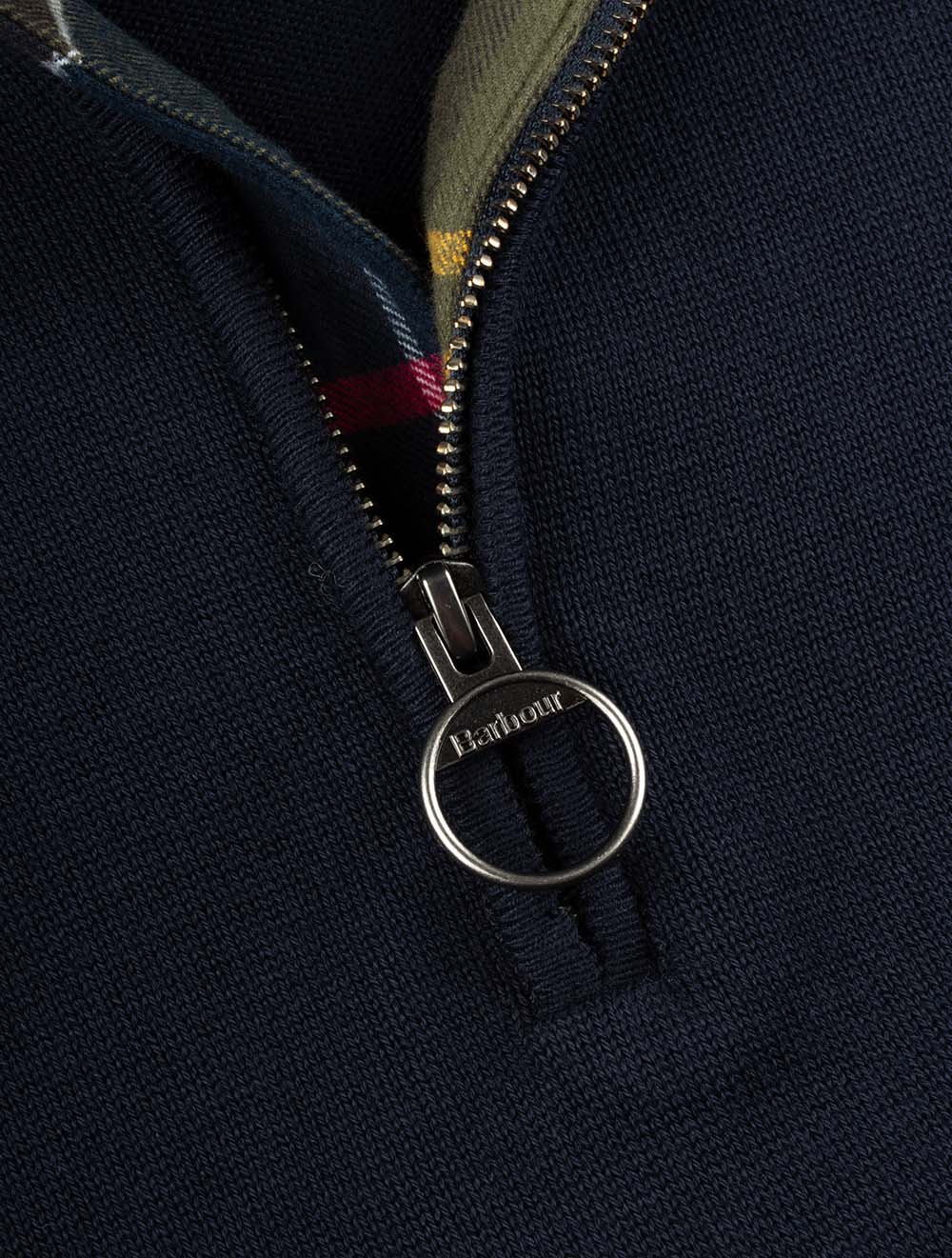Barbour Pima Cotton Half Zip Navy AI6